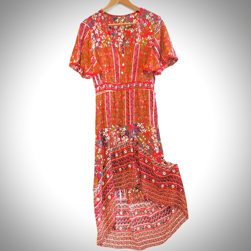 Red Bohemian Dress